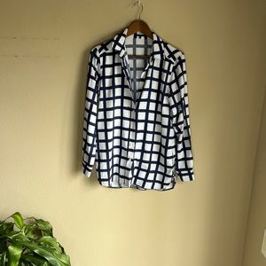Theory Flannel Shirt _ Oversized Plaid Button Down Shirt  _ M